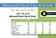 تحميل مباشر لكتاب Microsoft Excel Tips & Tricks